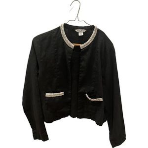 Tommy Bahama black linen jacket size S/P